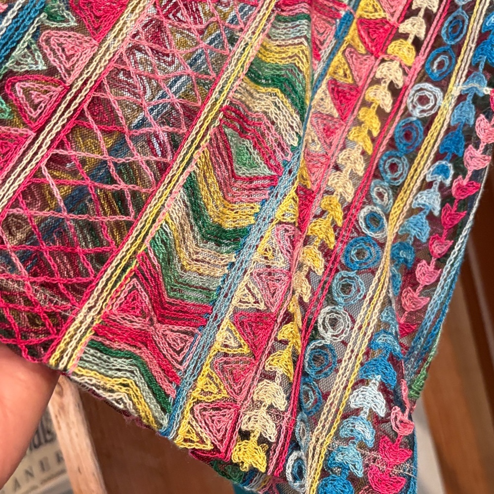 Ali Miles Vibrant Multicolor Patterned Blouse - image 2